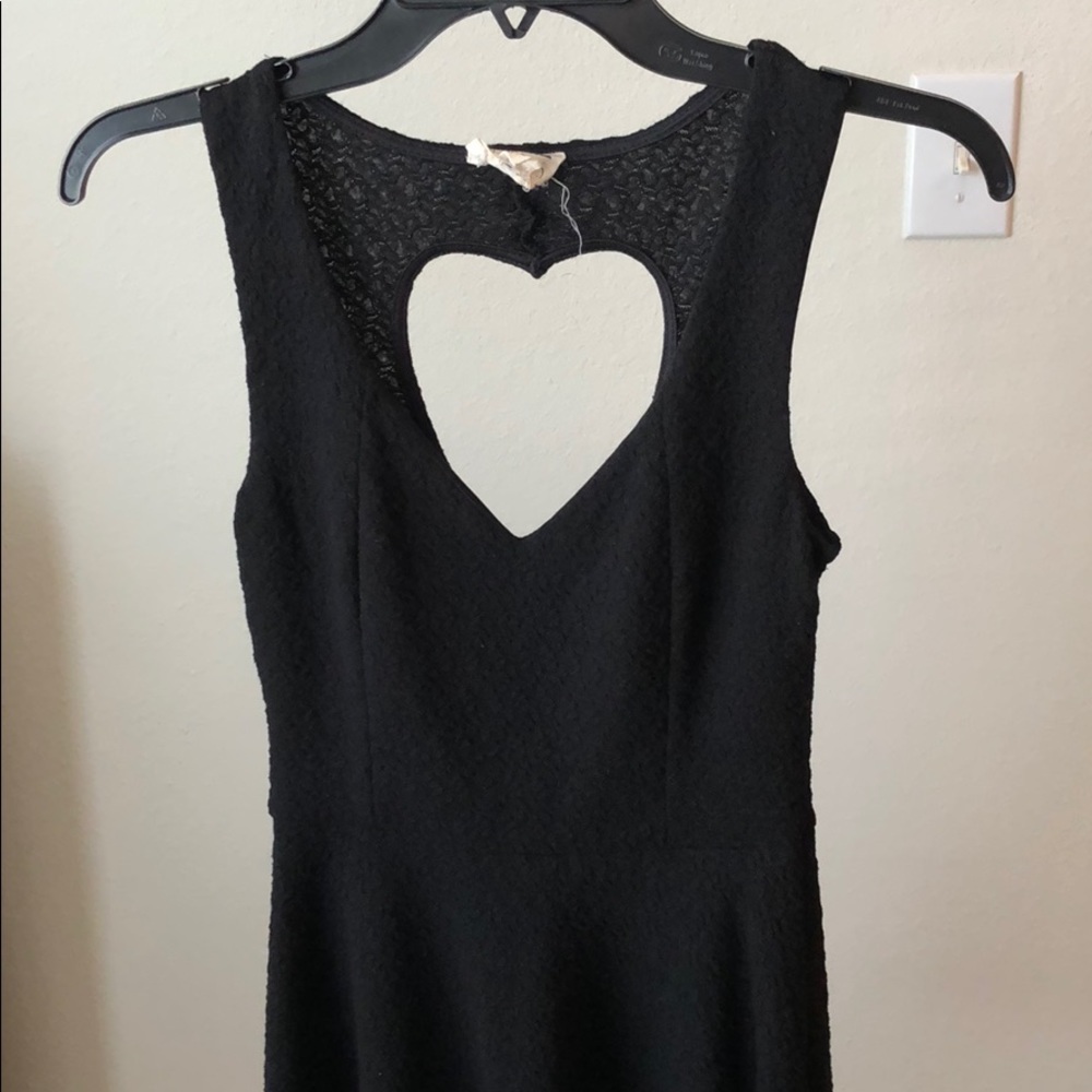 Black dress with heart cut out